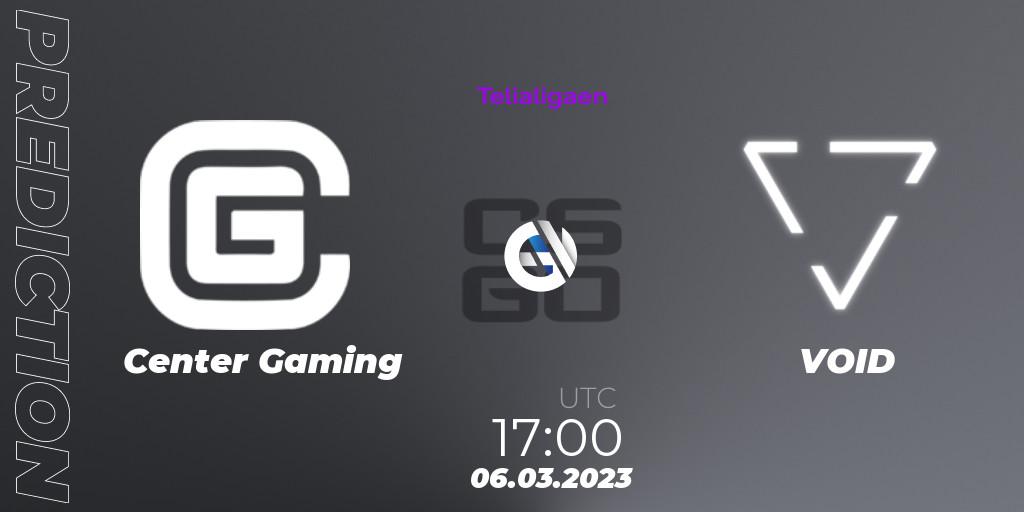 Pronóstico Center Gaming - VOID. 07.03.2023 at 18:00, Counter-Strike (CS2), Telialigaen Spring 2023: Group stage