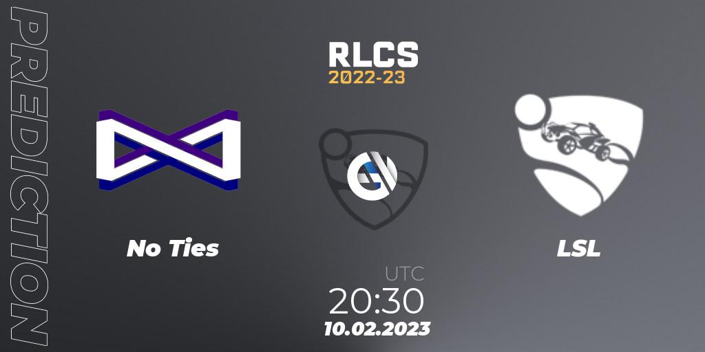 Pronóstico No Ties - LSL. 10.02.2023 at 20:30, Rocket League, RLCS 2022-23 - Winter: South America Regional 2 - Winter Cup