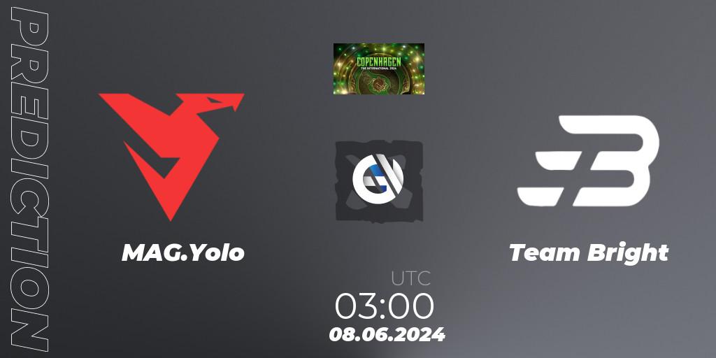 Pronóstico MAG.Yolo - Team Bright. 08.06.2024 at 03:00, Dota 2, The International 2024: China Open Qualifier #2