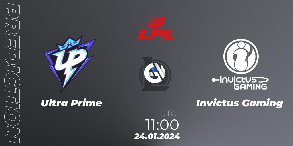 Pronóstico Ultra Prime - Invictus Gaming. 24.01.24, LoL, LPL Spring 2024 - Group Stage