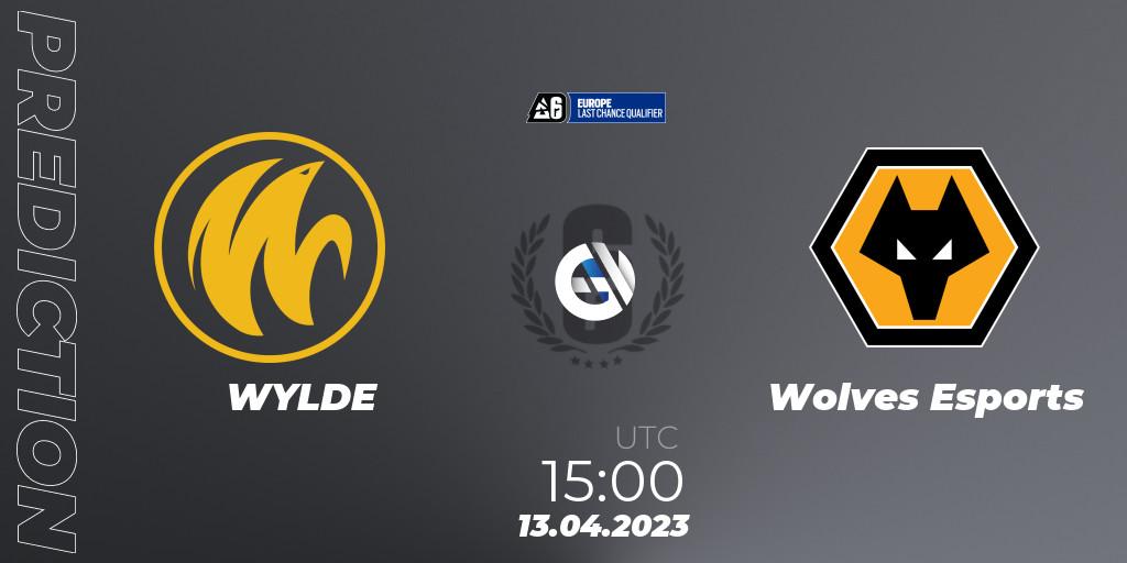 Pronóstico WYLDE - Wolves Esports. 13.04.2023 at 15:00, Rainbow Six, Europe League 2023 - Stage 1 - Last Chance Qualifiers