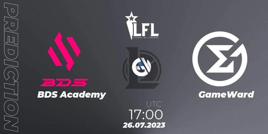 Pronóstico BDS Academy - GameWard. 26.07.2023 at 17:00, LoL, LFL Summer 2023 - Group Stage