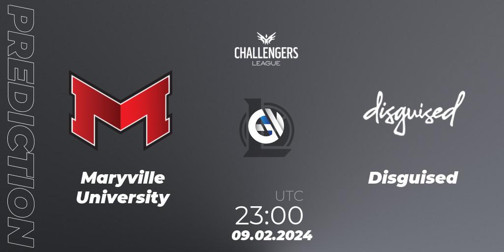 Pronóstico Maryville University - Disguised. 09.02.2024 at 23:00, LoL, NACL 2024 Spring - Group Stage