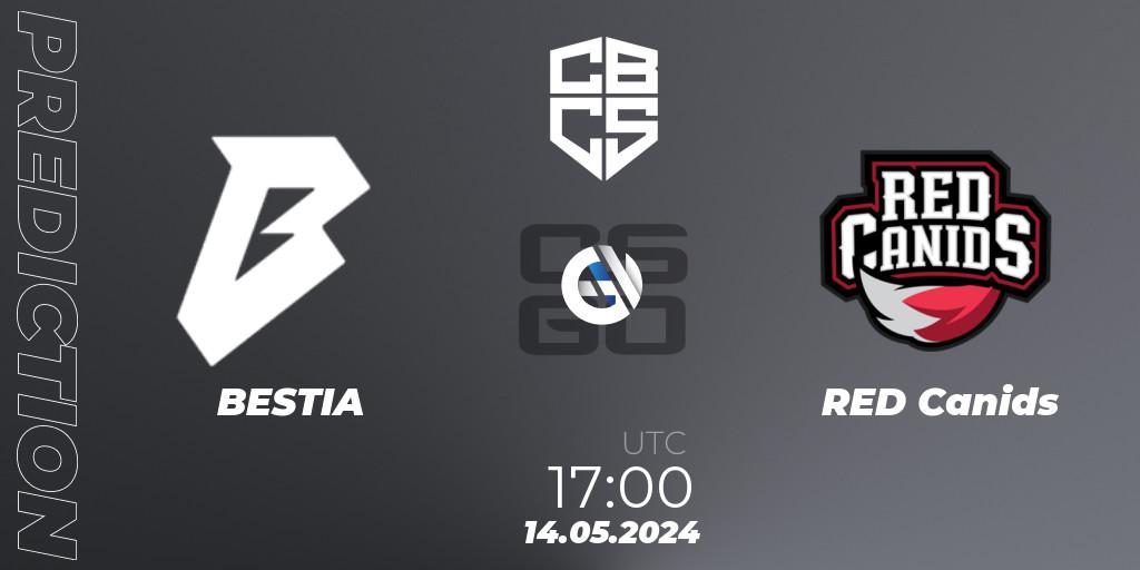 Pronóstico BESTIA - RED Canids. 14.05.2024 at 17:00, Counter-Strike (CS2), CBCS Season 4