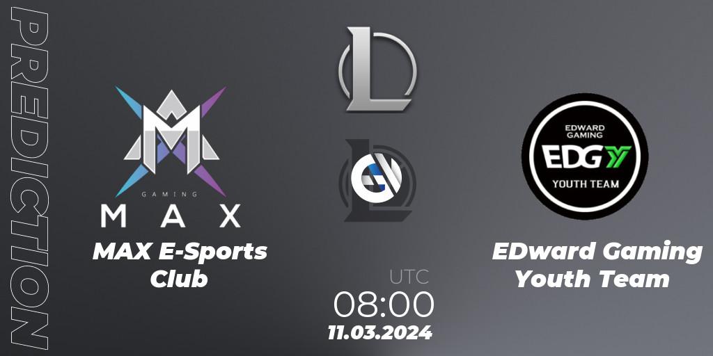 Pronóstico MAX E-Sports Club - EDward Gaming Youth Team. 11.03.24, LoL, LDL 2024 - Stage 1