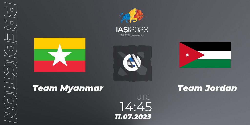 Pronóstico Team Myanmar - Team Jordan. 11.07.2023 at 14:45, Dota 2, Gamers8 IESF Asian Championship 2023