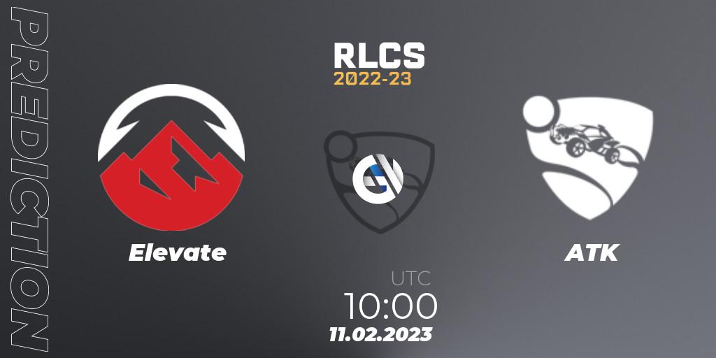Pronóstico Elevate - ATK. 11.02.2023 at 10:00, Rocket League, RLCS 2022-23 - Winter: Asia-Pacific Regional 2 - Winter Cup