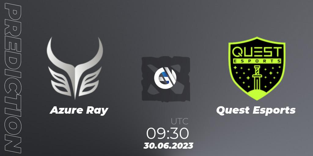 Pronóstico Azure Ray - PSG Quest. 30.06.2023 at 08:21, Dota 2, Bali Major 2023 - Group Stage