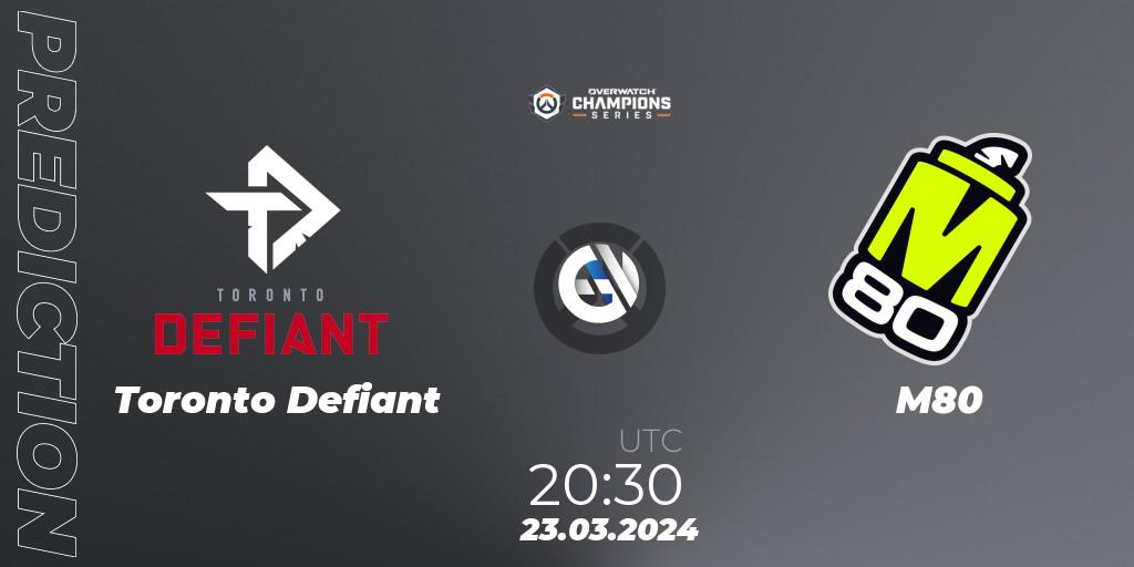 Pronóstico Toronto Defiant - M80. 23.03.24, Overwatch, Overwatch Champions Series 2024 - North America Stage 1 Main Event