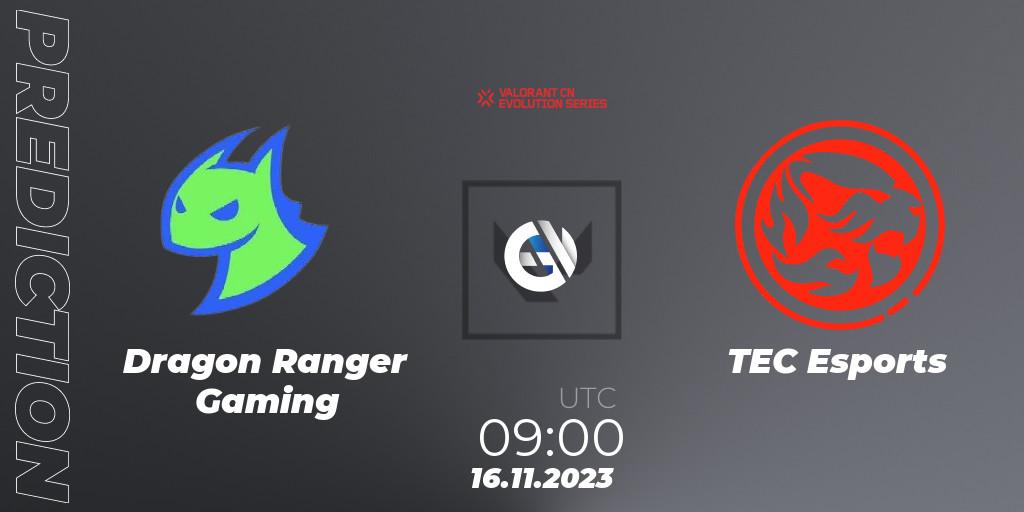 Pronóstico Dragon Ranger Gaming - TEC Esports. 16.11.2023 at 09:00, VALORANT, VALORANT China Evolution Series Act 3: Heritability