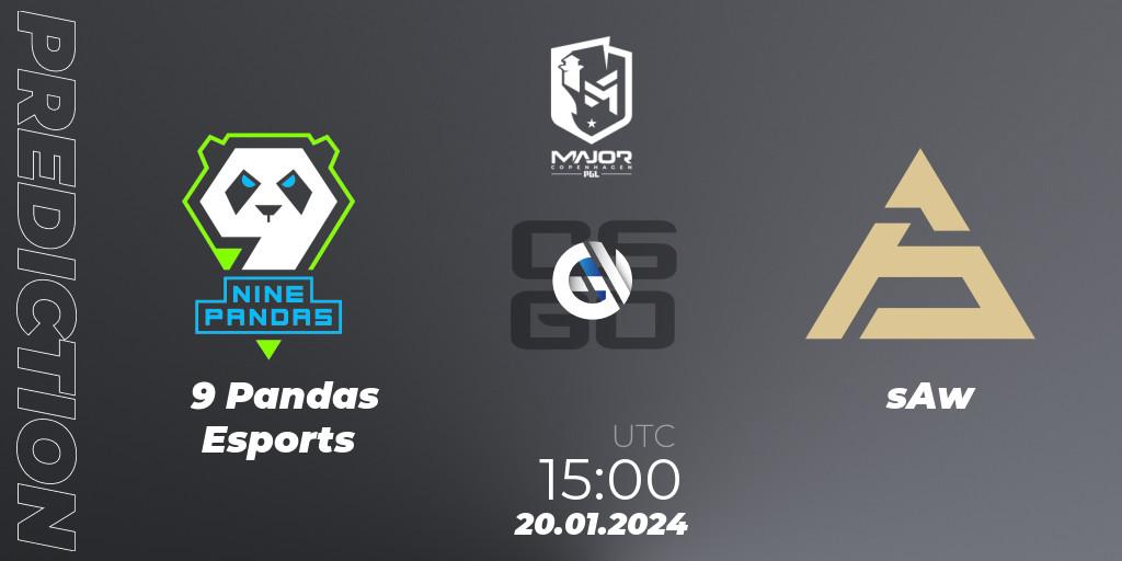 Pronóstico 9 Pandas Esports - sAw. 20.01.2024 at 15:00, Counter-Strike (CS2), PGL CS2 Major Copenhagen 2024 Europe RMR Closed Qualifier
