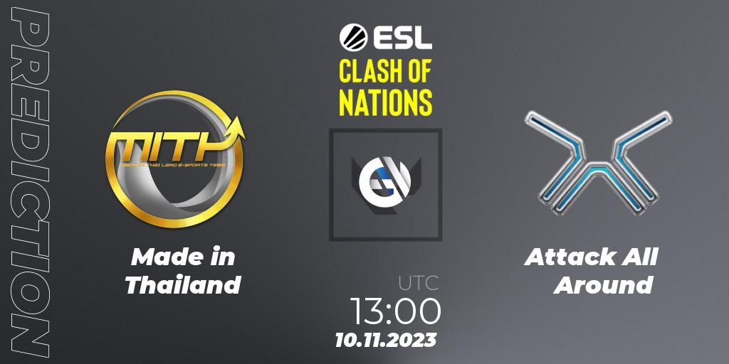 Pronóstico Made in Thailand - Attack All Around. 10.11.23, VALORANT, ESL Clash of Nations 2023 - Thailand Closed Qualifier