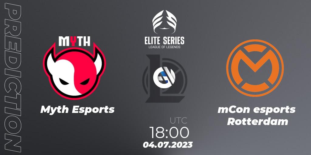 Pronóstico Myth Esports - mCon esports Rotterdam. 04.07.2023 at 18:00, LoL, Elite Series Summer 2023