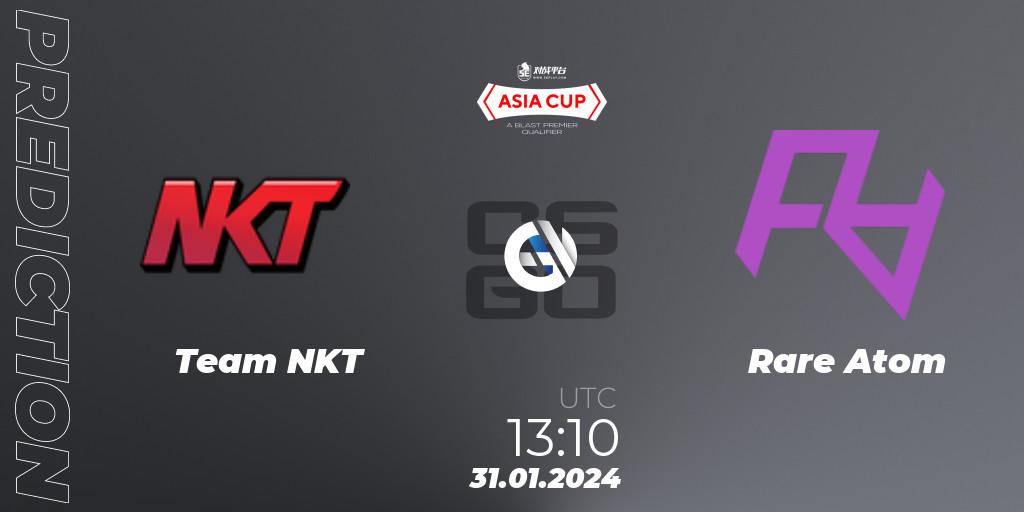 Pronóstico Team NKT - Rare Atom. 31.01.2024 at 13:10, Counter-Strike (CS2), 5E Arena Asia Cup Spring 2024 - BLAST Premier Qualifier