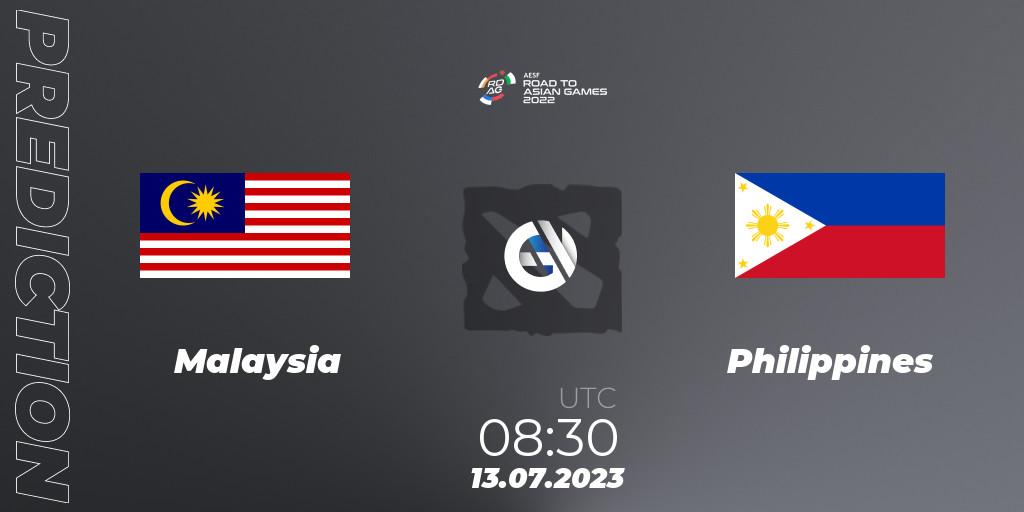 Pronóstico Malaysia - Philippines. 13.07.2023 at 08:46, Dota 2, 2022 AESF Road to Asian Games - Southeast Asia
