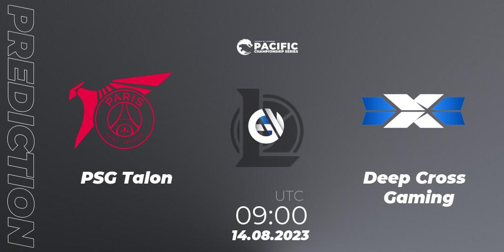 Pronóstico PSG Talon - Deep Cross Gaming. 14.08.2023 at 09:00, LoL, PACIFIC Championship series Playoffs