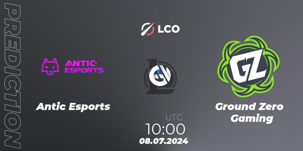 Pronóstico Antic Esports - Ground Zero Gaming. 08.07.2024 at 10:00, LoL, LCO Split 2 2024 - Group Stage