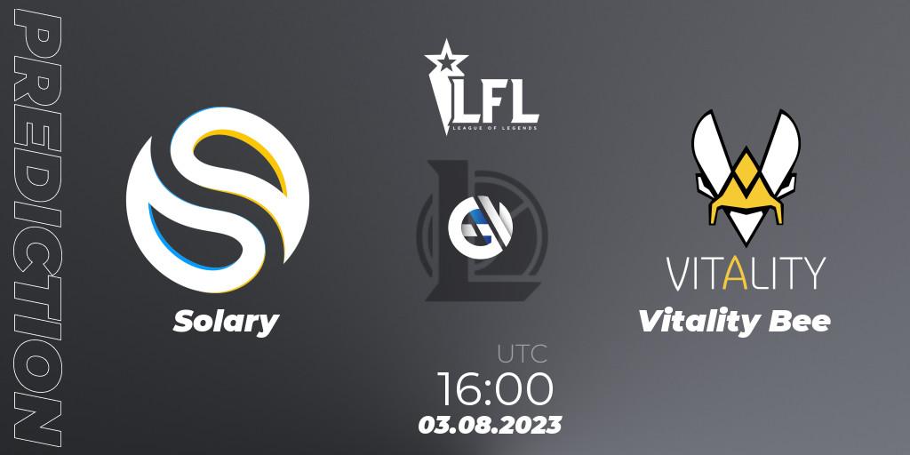 Pronóstico Solary - Vitality Bee. 03.08.2023 at 16:00, LoL, LFL Summer 2023 - Playoffs