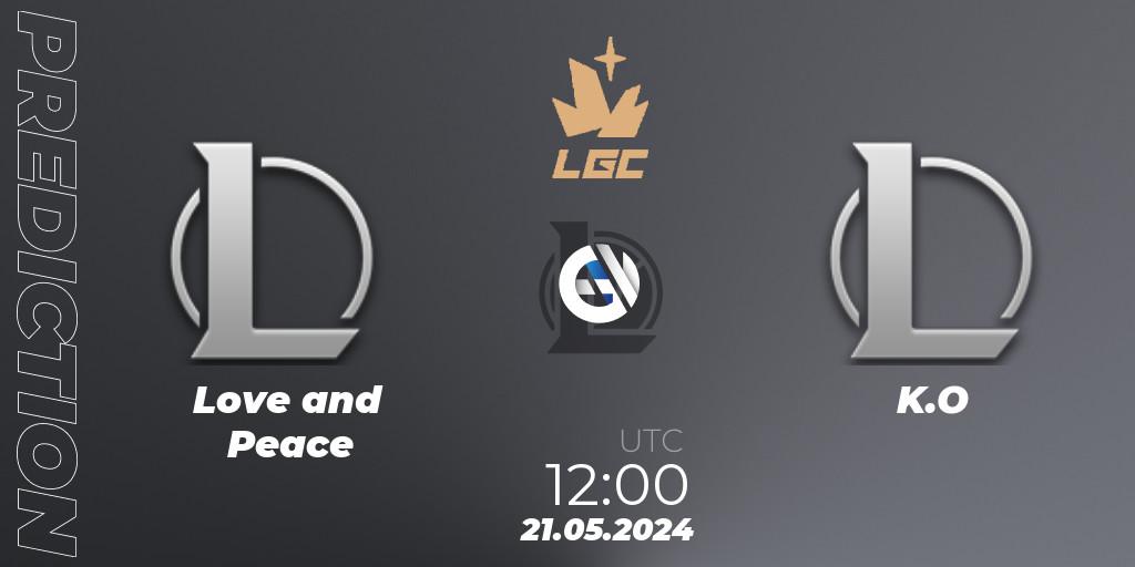 Pronóstico Love and Peace - K.O. 21.05.2024 at 12:00, LoL, Legend Cup 2024