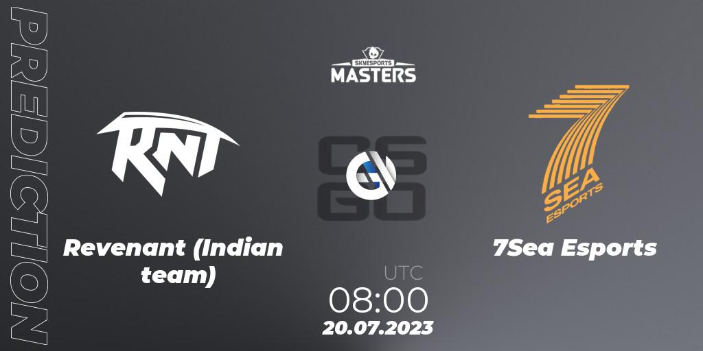 Pronóstico Revenant (Indian team) - 7Sea Esports. 20.07.2023 at 08:00, Counter-Strike (CS2), Skyesports Masters 2023: Regular Season