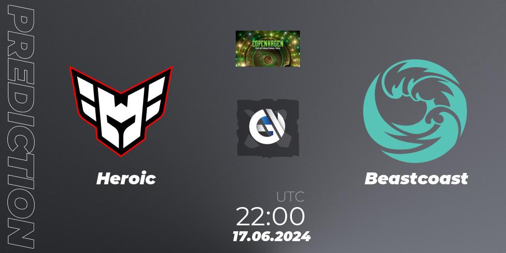 Pronóstico Heroic - Beastcoast. 17.06.2024 at 23:40, Dota 2, The International 2024: South America Closed Qualifier