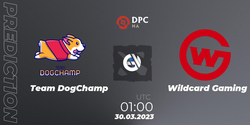 Pronóstico Team DogChamp - Wildcard Gaming. 30.03.23, Dota 2, DPC 2023 Tour 2: NA Division I (Upper)