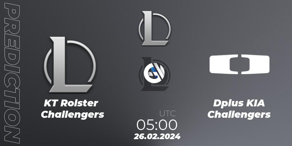Pronóstico KT Rolster Challengers - Dplus KIA Challengers. 26.02.24, LoL, LCK Challengers League 2024 Spring - Group Stage