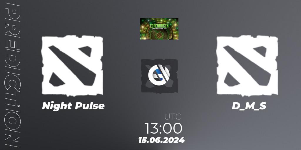Pronóstico Night Pulse - D_M_S. 15.06.2024 at 12:30, Dota 2, The International 2024: Eastern Europe Closed Qualifier