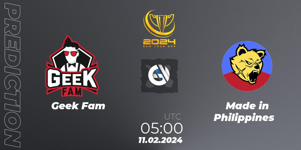 Pronóstico Geek Fam - Made in Philippines. 11.02.24, Dota 2, New Year Cup 2024
