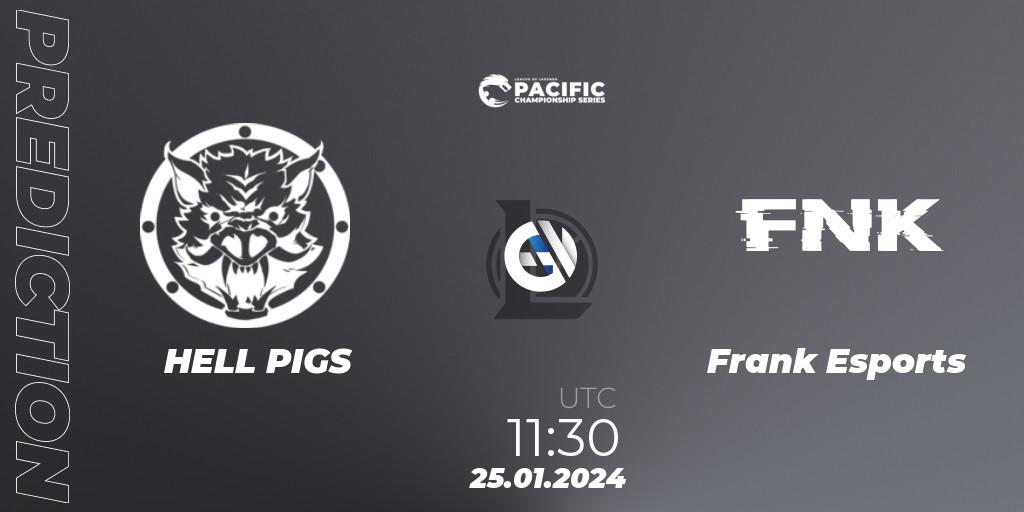 Pronóstico HELL PIGS - Frank Esports. 25.01.24, LoL, PCS Spring 2024
