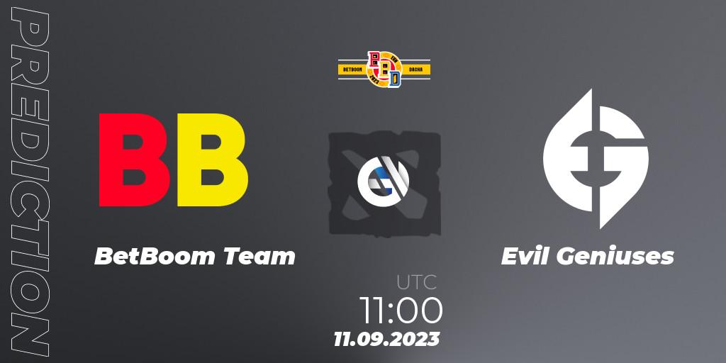 Pronóstico BetBoom Team - Evil Geniuses. 11.09.2023 at 12:00, Dota 2, BetBoom Dacha