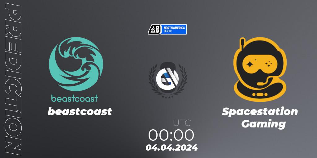 Pronóstico beastcoast - Spacestation Gaming. 04.04.24, Rainbow Six, North America League 2024 - Stage 1