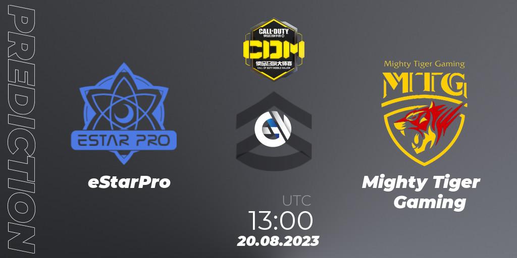 Pronóstico eStarPro - Mighty Tiger Gaming. 20.08.2023 at 13:00, Call of Duty, China Masters 2023 S6 - Stage 2