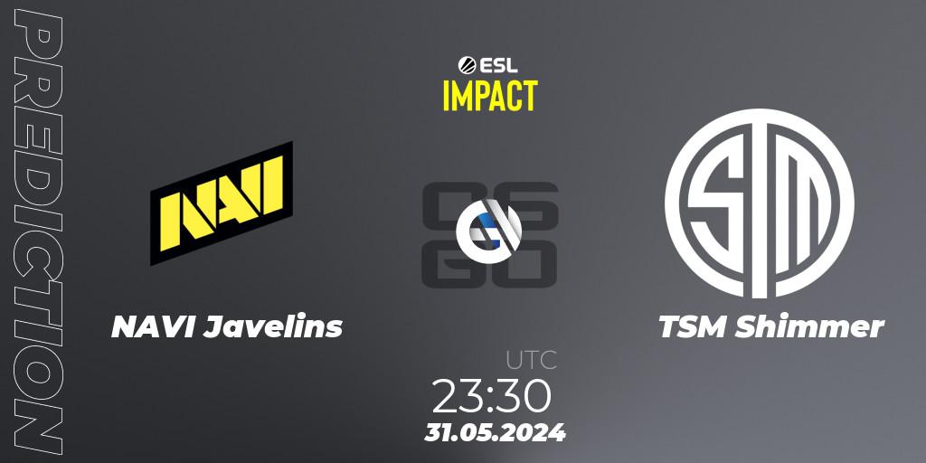 Pronóstico NAVI Javelins - TSM Shimmer. 01.06.2024 at 00:25, Counter-Strike (CS2), ESL Impact League Season 5 Finals