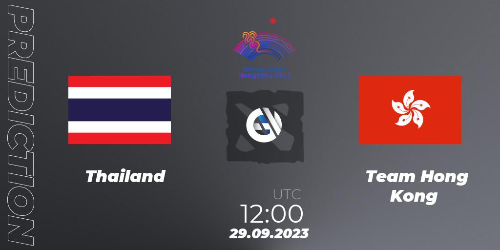 Pronóstico Thailand - Team Hong Kong. 29.09.23, Dota 2, 2022 Asian Games