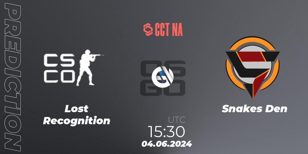Pronóstico Lost Recognition - Snakes Den. 04.06.2024 at 15:30, Counter-Strike (CS2), CCT Season 2 North American Series #1