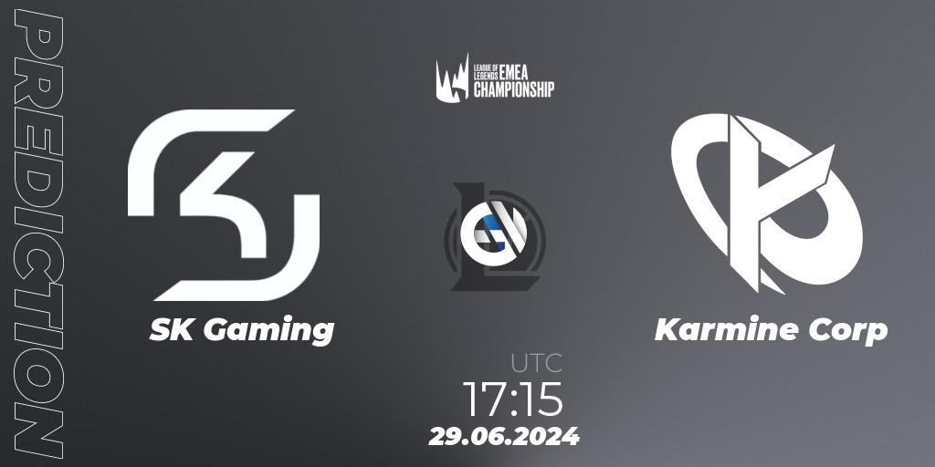 Pronóstico SK Gaming - Karmine Corp. 29.06.2024 at 17:15, LoL, LEC Summer 2024 - Regular Season