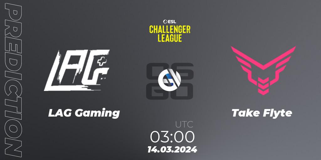 Pronóstico LAG Gaming - Take Flyte. 21.03.24, CS2 (CS:GO), ESL Challenger League Season 47: North America