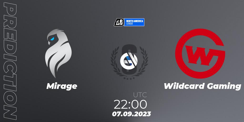 Pronóstico Mirage - Wildcard Gaming. 07.09.2023 at 22:00, Rainbow Six, North America League 2023 - Stage 2