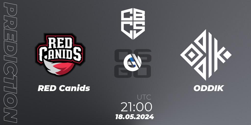 Pronóstico RED Canids - ODDIK. 18.05.2024 at 21:00, Counter-Strike (CS2), CBCS Season 4