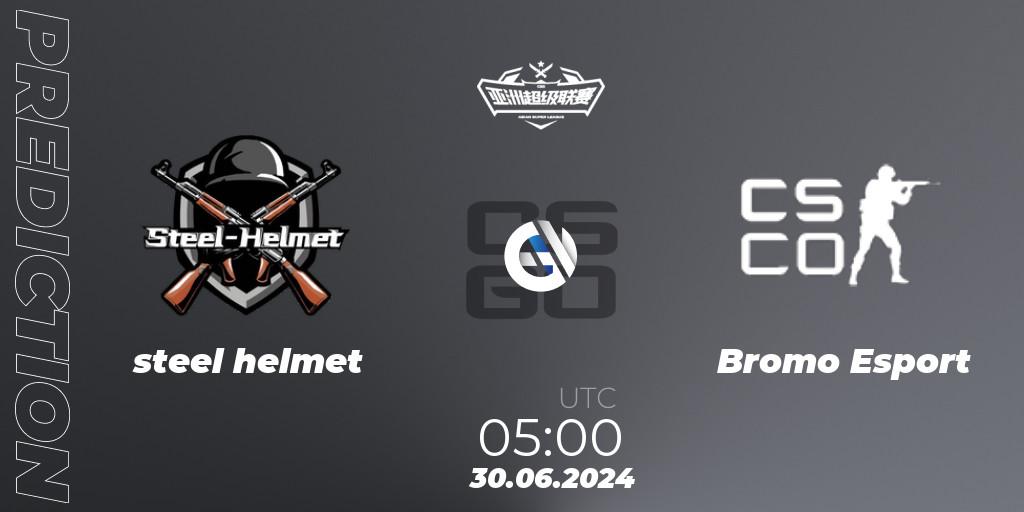Pronóstico steel helmet - Bromo Esport. 30.06.2024 at 05:00, Counter-Strike (CS2), Asian Super League Season 4: Preliminary Stage