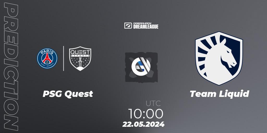 Pronóstico PSG Quest - Team Liquid. 22.05.2024 at 10:00, Dota 2, DreamLeague Season 23