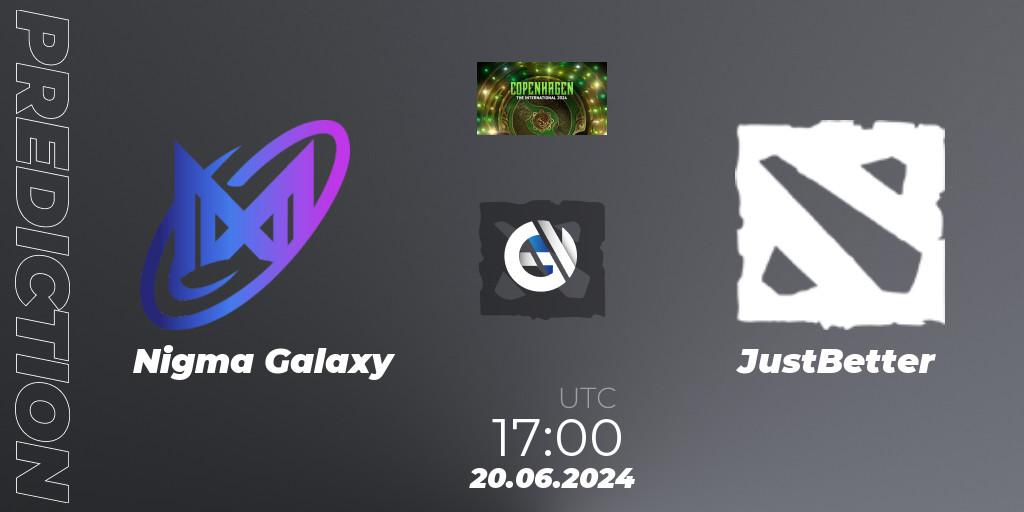 Pronóstico Nigma Galaxy - JustBetter. 20.06.2024 at 17:20, Dota 2, The International 2024: Western Europe Closed Qualifier