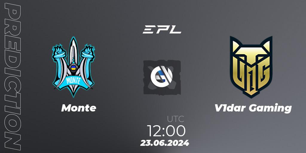 Pronóstico Monte - V1dar Gaming. 23.06.2024 at 12:00, Dota 2, European Pro League Season 19: Division 2
