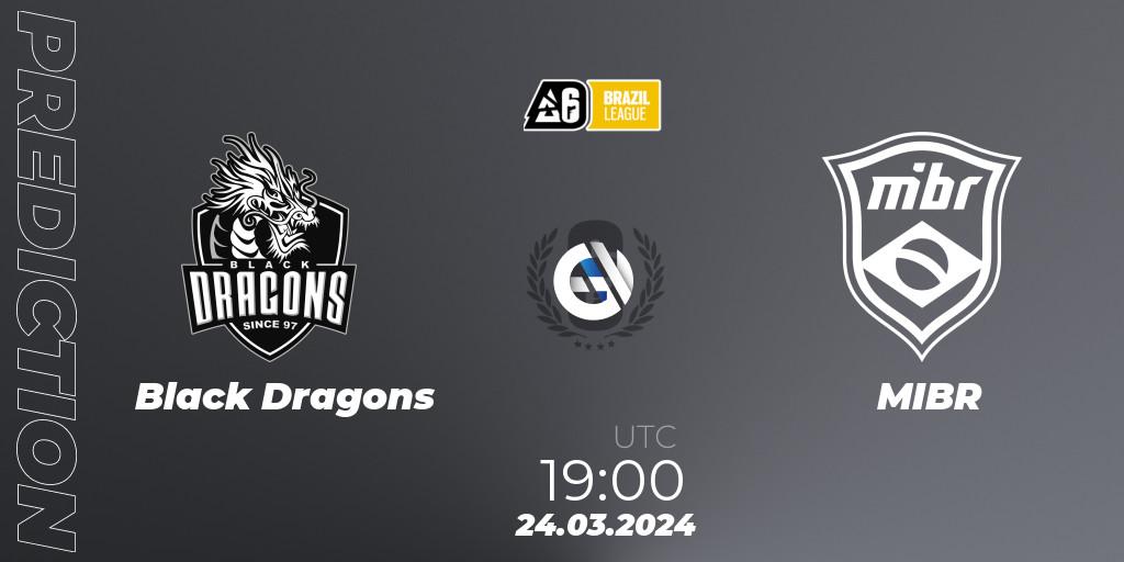 Pronóstico Black Dragons - MIBR. 24.03.24, Rainbow Six, Brazil League 2024 - Stage 1