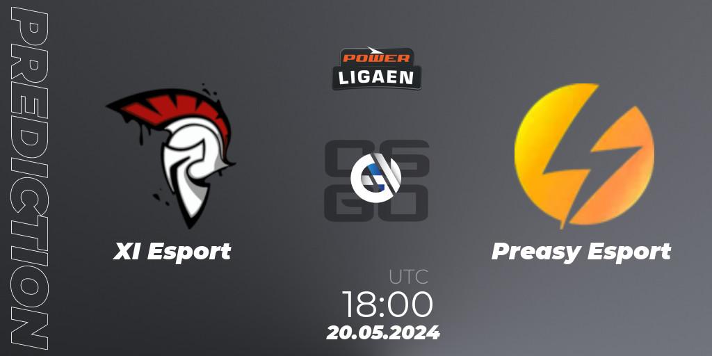 Pronóstico XI Esport - Preasy Esport. 20.05.2024 at 18:00, Counter-Strike (CS2), Dust2.dk Ligaen Season 26