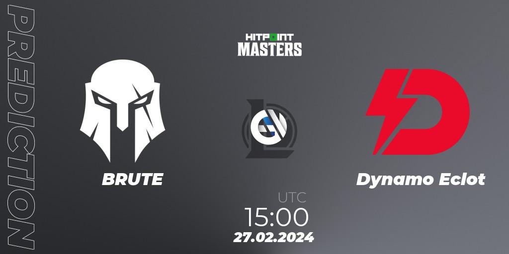Pronóstico BRUTE - Dynamo Eclot. 27.02.24, LoL, Hitpoint Masters Spring 2024