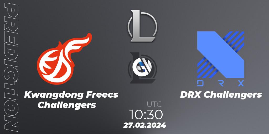 Pronóstico Kwangdong Freecs Challengers - DRX Challengers. 27.02.24, LoL, LCK Challengers League 2024 Spring - Group Stage