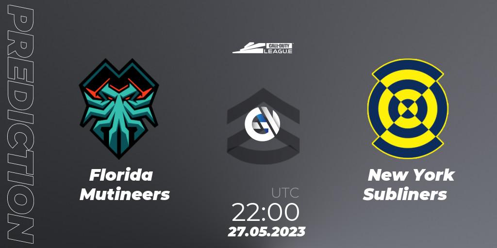 Pronóstico Florida Mutineers - New York Subliners. 27.05.2023 at 22:00, Call of Duty, Call of Duty League 2023: Stage 5 Major