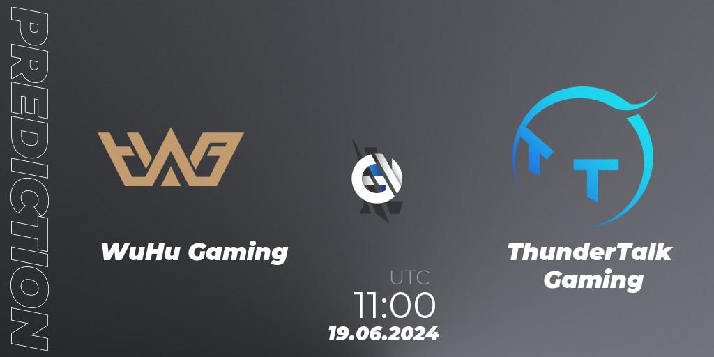 Pronóstico WuHu Gaming - ThunderTalk Gaming. 19.06.2024 at 11:00, Wild Rift, Wild Rift Super League Summer 2024 - 5v5 Tournament Group Stage